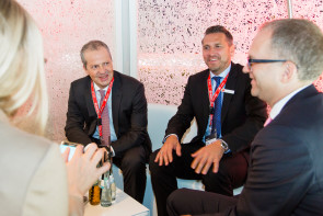 Vodafone-Vertriebsexperten Peter Walz, Thomas Schönhoff und Dirk Kossey im Interview (v.l.n.r.)