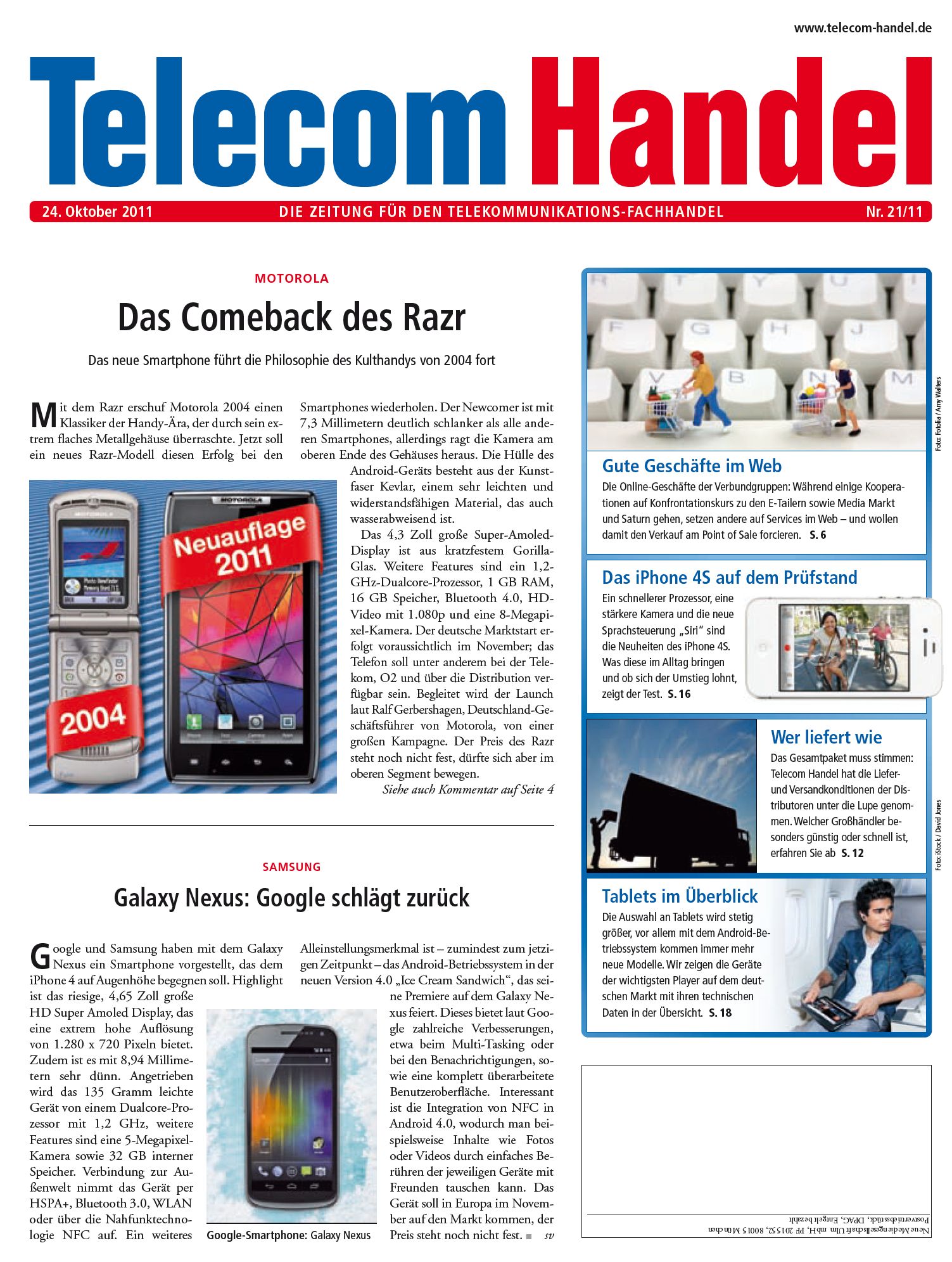 Telecom Handel Ausgabe 21/2011