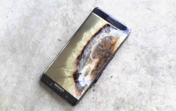Ausgebranntes Galaxy Note 7 