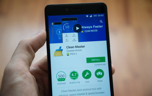 Clean Master App in Android Smartphone 