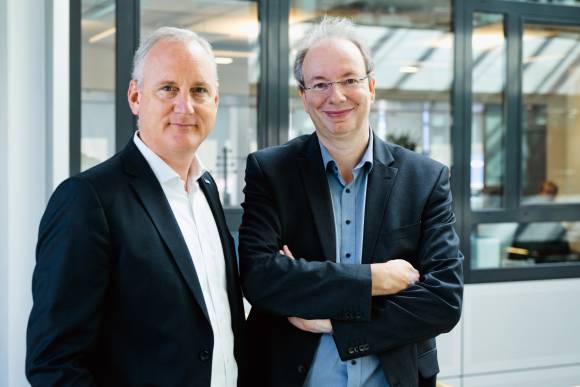 Stefan Herrlich (li.) und Ralf Koenzen von Lancom 