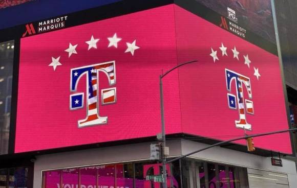 T-Mobile-Werbung auf dem Times Square 