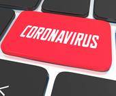 Coronavirus steht auf einer Tastatur