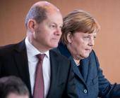 Finanzminister Olaf Scholz und Kanzlerin Angela Merkel