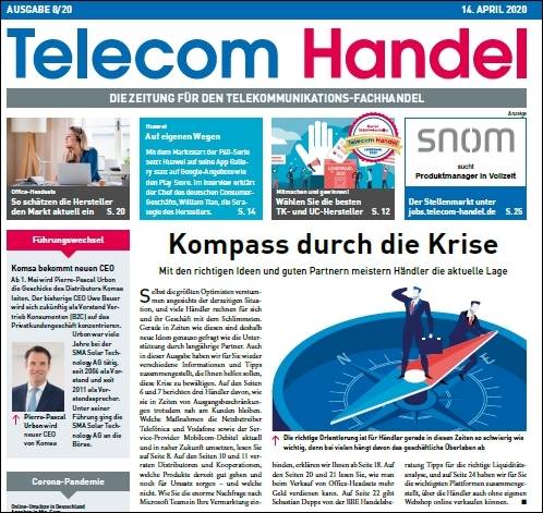 Cover der Telecom-Handel-Ausgabe 08-2020 