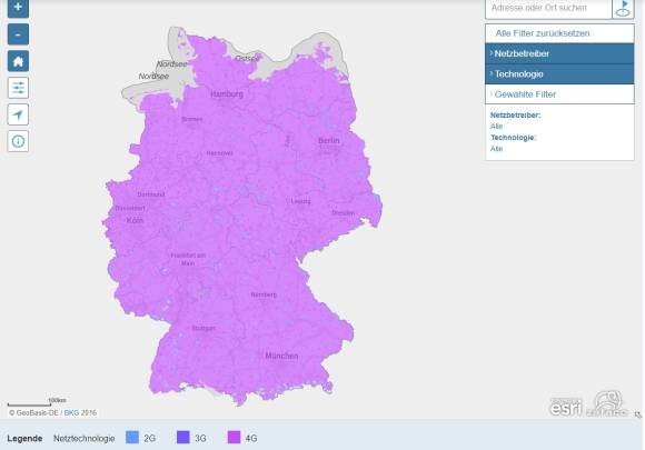Online-Karte der Bundesnetzagentur 