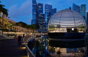 Der Apple Store Marina Bay Sands in Singapur hat ­eine spektakuläre Lage 