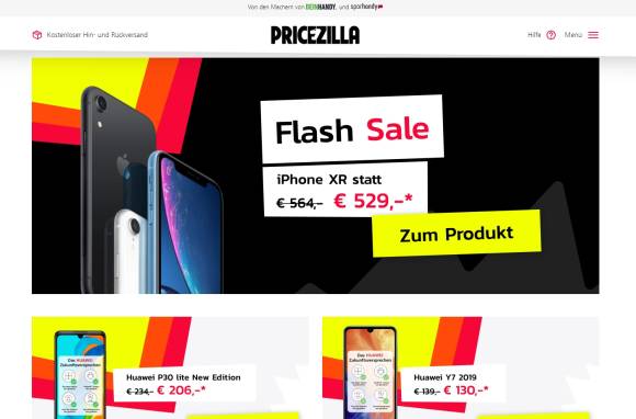 Pricezilla-Website 