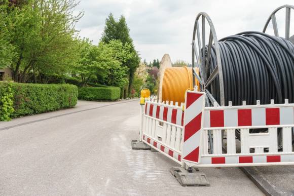 Glasfaserkabel für schnelles Internet 