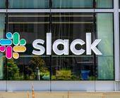 Slack-Logo an Headquater-Gebäude in San Fransisco