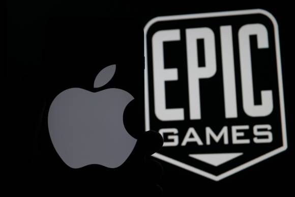 Logos von Apple und Epic Games 