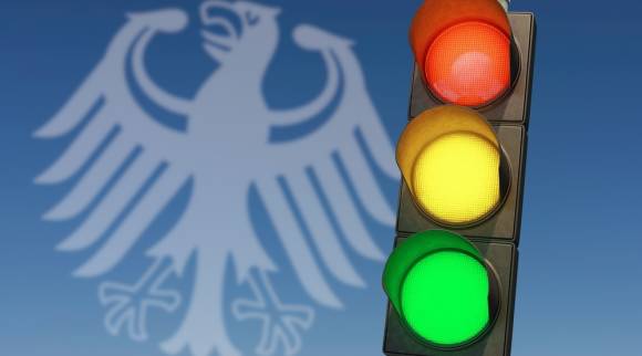 Ampel mit Bundesadler 