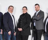 Der neue Beirat der Eno Group (v.l.n.r.): Rainer Büter, Leiter BU Home Communication, Thorsten Veldboer,  Leiter Finanzen, Petra Moebius, Leitung HR und Legal, Sven Gösch, Leiter BU Mobile Devices & Gaming, sowie Manuel Orhan, Leiter Retail Services.