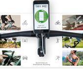 Smartphone-Halterung an Fahrradlenker