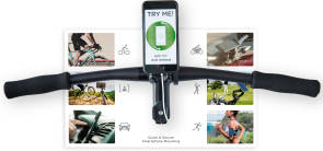 Smartphone-Halterung an Fahrradlenker 