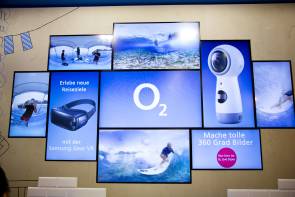 Displaywand von O2 Telefonica 