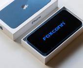 Foxconn-Logo auf iPhone-Display