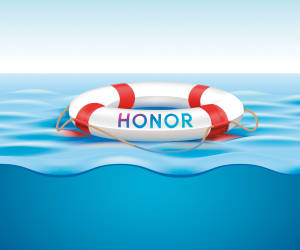 Rettungsring mit Honor-Logo