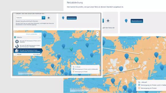 Netzabdeckungskarte von O2 