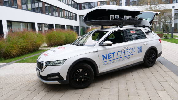 Ein Testfahrzeug für den Netztest 