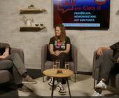 Anke Drewicke und Frank Heinrichs beim Talk am Gleis 11