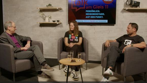 Anke Drewicke und Frank Heinrichs beim Talk am Gleis 11 