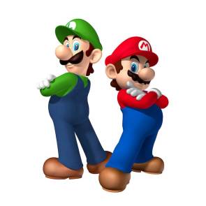 Die Nintendo-Spielfiguren Luigi und Mario 