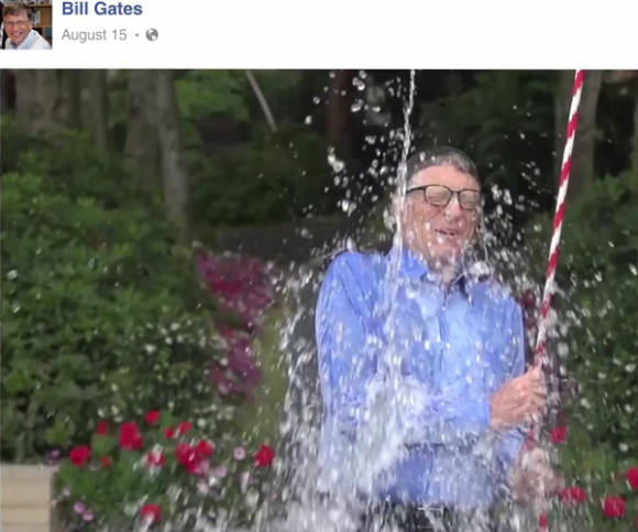Bill Gates bei der Ice Bucket Challenge 