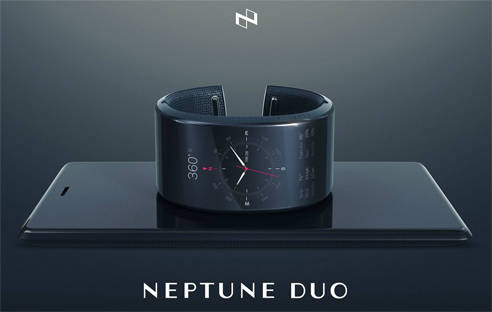 Neptune Duo Smartwatch mit Zusatz-Display 