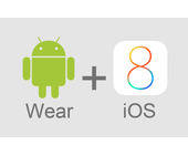 Android Wear und Apple iOS Logo