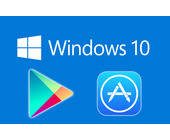 Windows 10 mit Google Play und Apple App Store