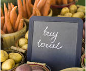 Schild mit buy local