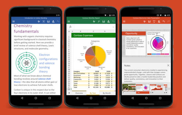 Android-Smartphones mit Microsoft Office 