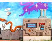 Telekom-Verteilerkasten mit Graffiti