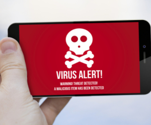 Virenscanner auf einem Smartphone