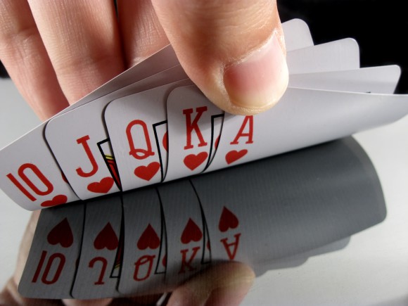 Ein Royal Flush beim Poker 