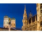 München: neues Rathaus bei Nacht