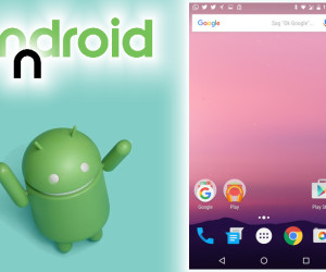 Startet man Android N zum ersten Mal, wird man gleich von einem schönen Startbildschirm respektive einem neuen Wallpaper begrüßt ...