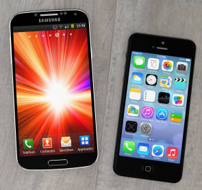 Apple iPhone und Samsung Galaxy