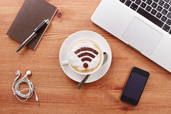 Hotspot im Café 