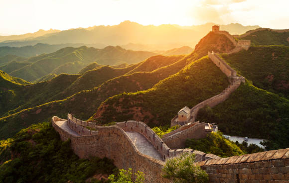 Sonnenuntergang an der Chinesischen Mauer 