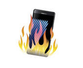 Galaxy Note 7 in Flammen