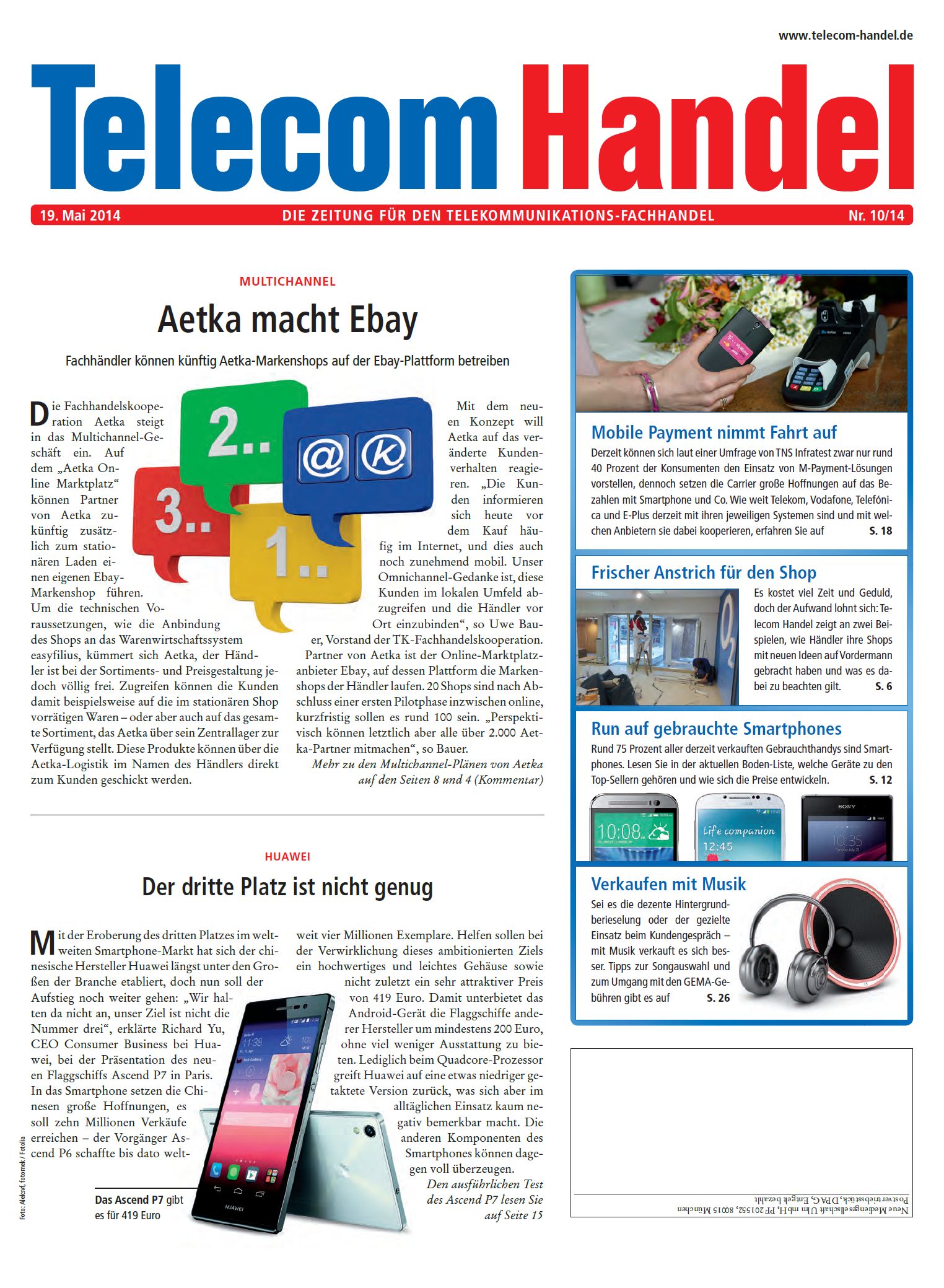 Telecom Handel Ausgabe 10/2014