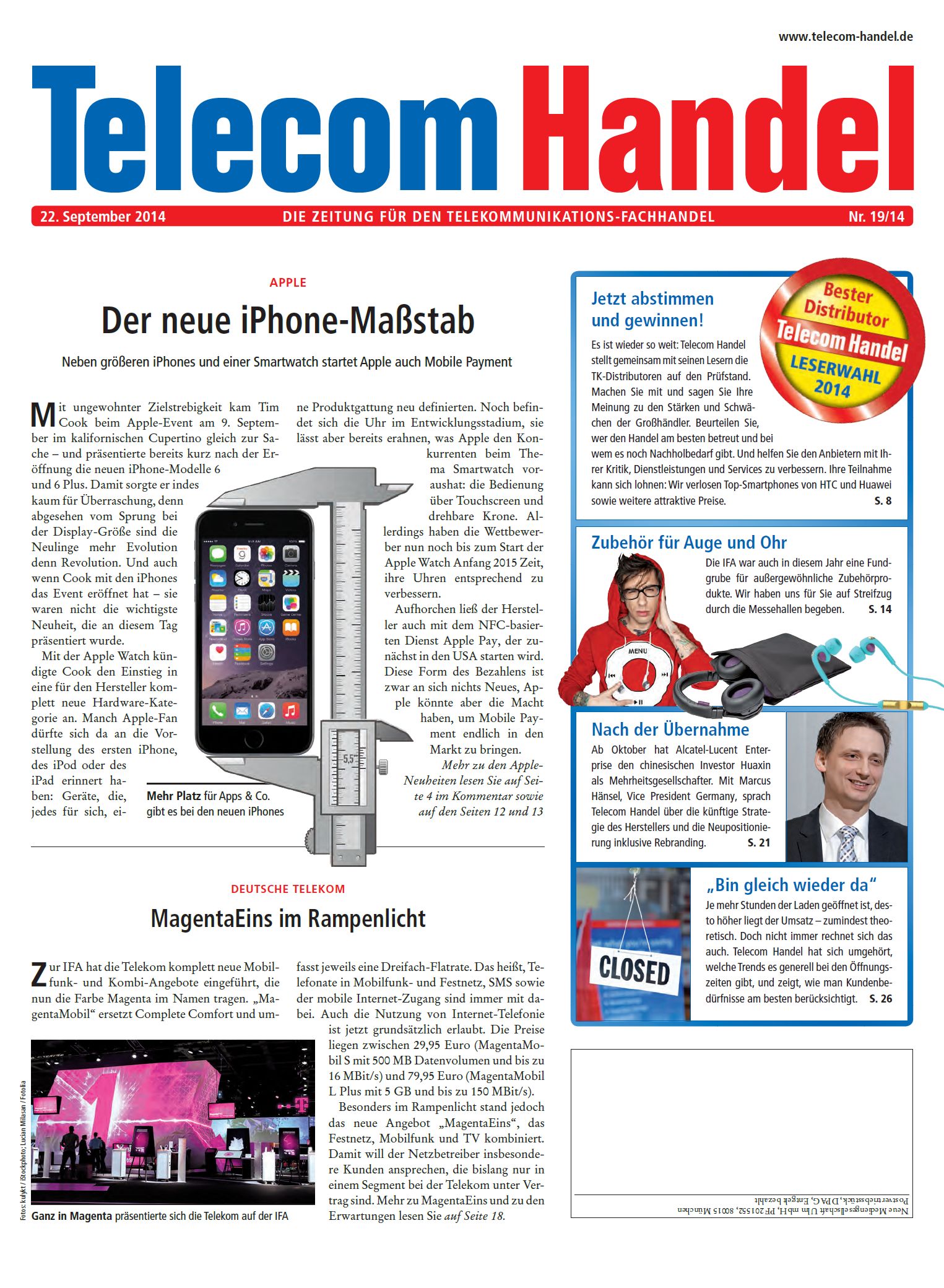 Telecom Handel Ausgabe 19/2014