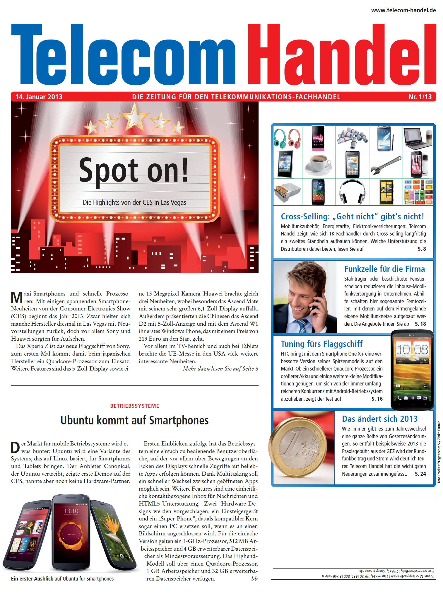 Telecom Handel Ausgabe 01/2013