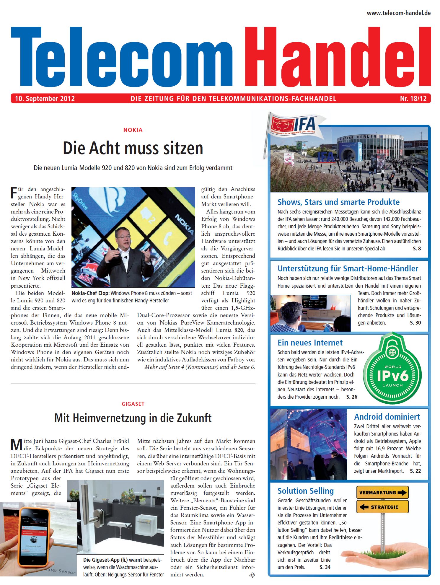 Telekom Handel Ausgabe 18/2012