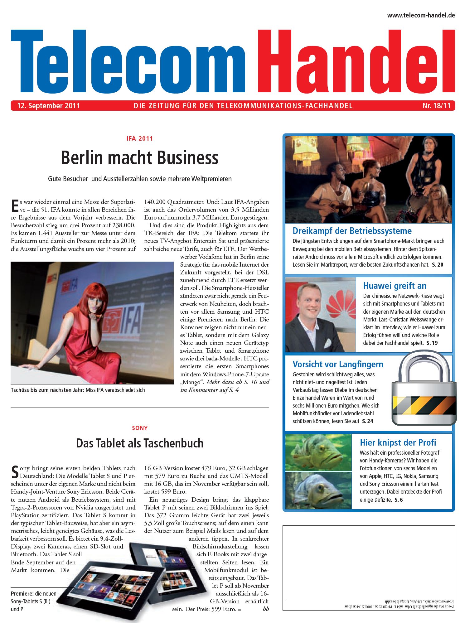 Telecom Handel Ausgabe 18/2011