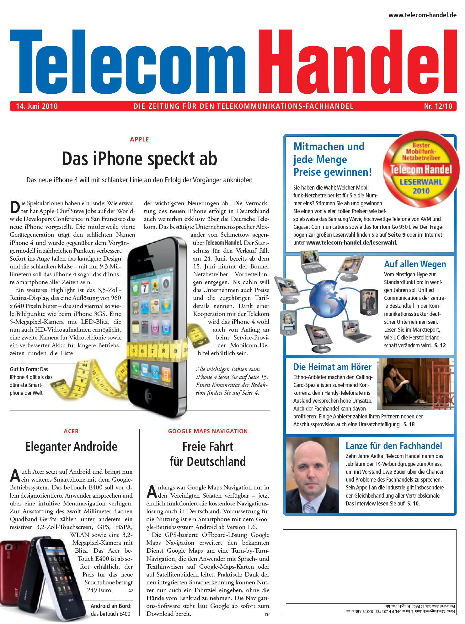 Telecom Handel Ausgabe 12/2010
