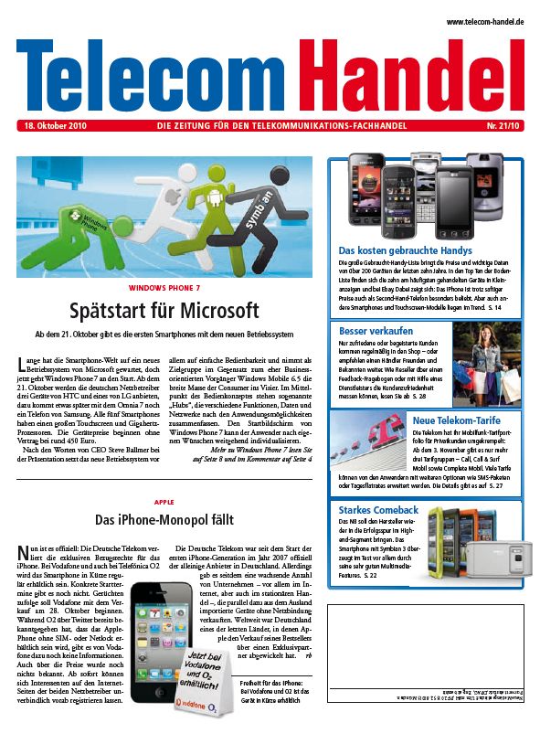 Telecom Handel Ausgabe 21/2010