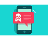 Smartphone mit Malware